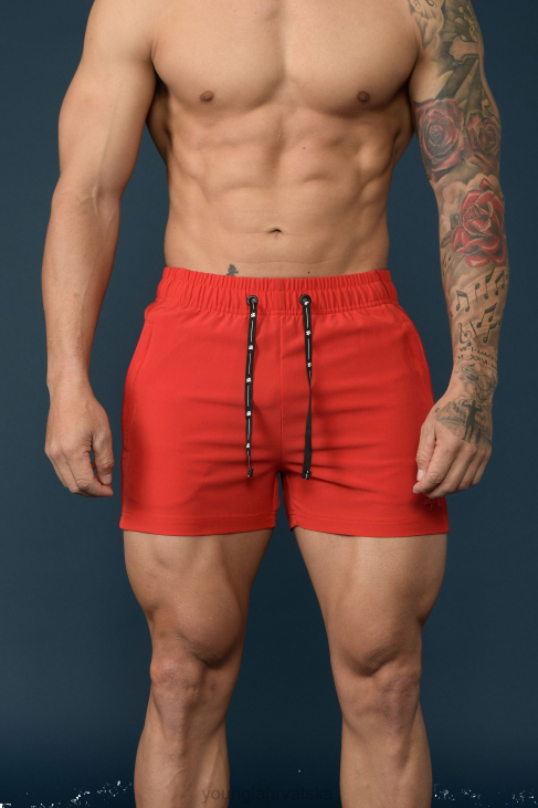101 bodybuilding kratke hlačice muškarci YoungLA Crvena V420686 odjeća