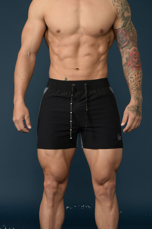 101 bodybuilding kratke hlačice muškarci YoungLA crna/siva V420692 odjeća