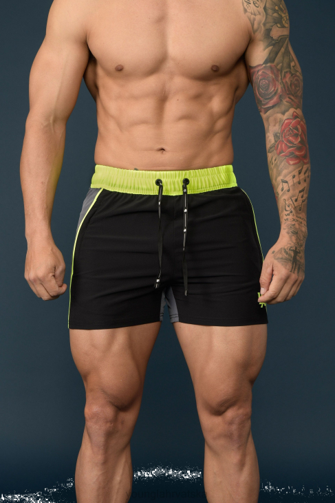 101 bodybuilding kratke hlačice muškarci YoungLA crno/neon V420693 odjeća