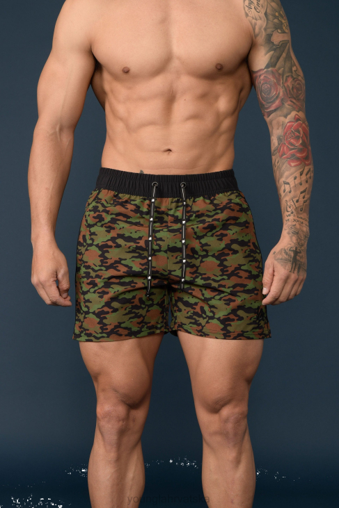 101 bodybuilding kratke hlačice muškarci YoungLA kamuflažno zelena V420694 odjeća