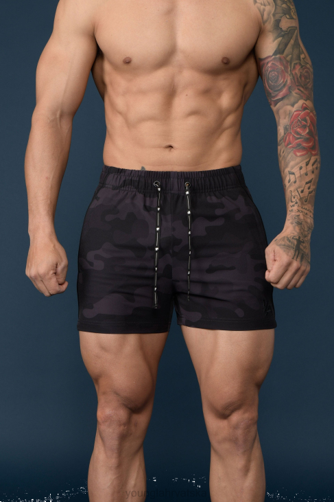 101 bodybuilding kratke hlačice muškarci YoungLA maskirno crna V420695 odjeća