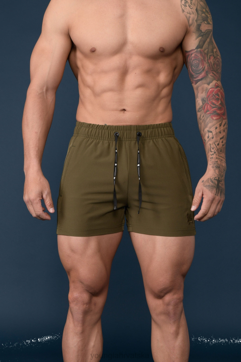 101 bodybuilding kratke hlačice muškarci YoungLA maslina V420687 odjeća