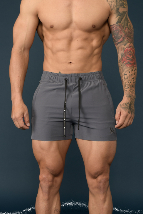 101 bodybuilding kratke hlačice muškarci YoungLA sav siv V420688 odjeća