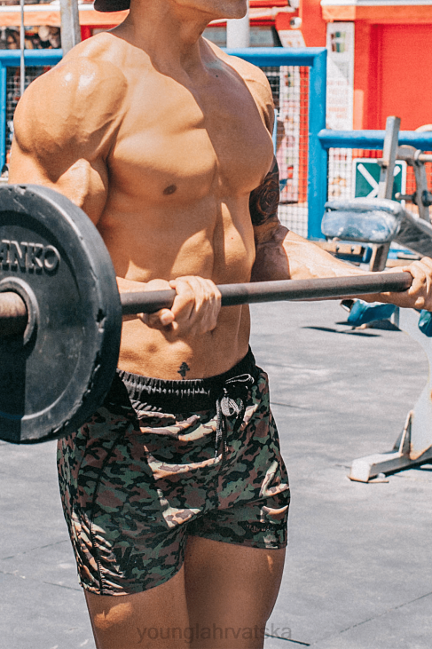 101 bodybuilding kratke hlačice muškarci YoungLA sve crno V420685 odjeća