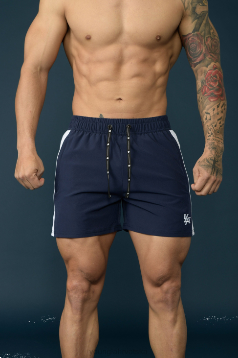 101 bodybuilding kratke hlačice muškarci YoungLA tamnoplava/bijela V420691 odjeća