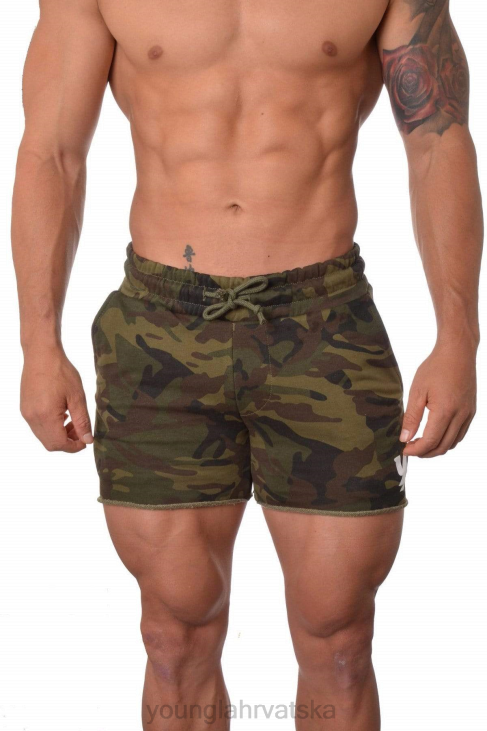 102 frotir hlače za bodybuilding muškarci YoungLA kamuflažno zelena V420647 odjeća