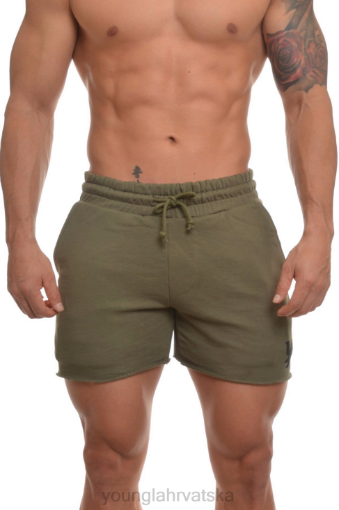 102 frotir hlače za bodybuilding muškarci YoungLA maslina V420644 odjeća