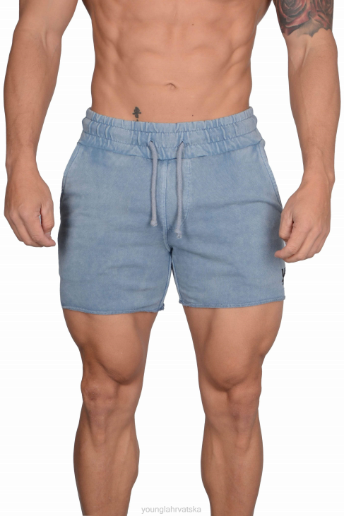 102 frotir hlače za bodybuilding muškarci YoungLA nebesko plavo oprano V420656 odjeća