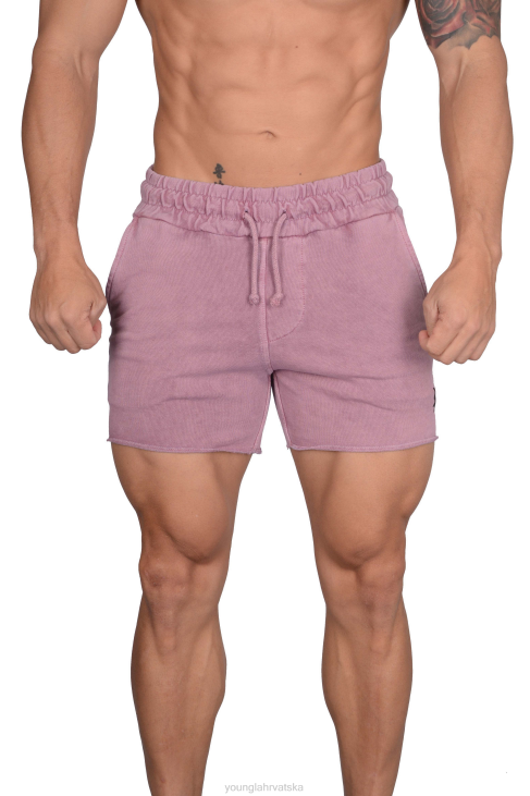 102 frotir hlače za bodybuilding muškarci YoungLA ružičasto isprano V420655 odjeća