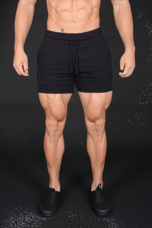 102 frotir hlače za bodybuilding muškarci YoungLA sve crno V420646 odjeća