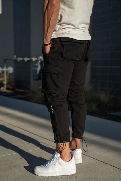 206 rambo combat joggers muškarci YoungLA crno V420913 odjeća