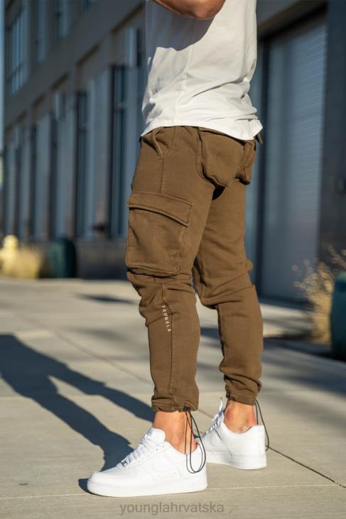 206 rambo combat joggers muškarci YoungLA smeđe pranje V420914 odjeća