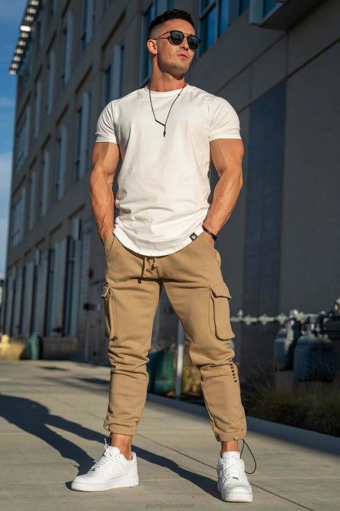 206 rambo combat joggers muškarci YoungLA smeđe pranje V420914 odjeća
