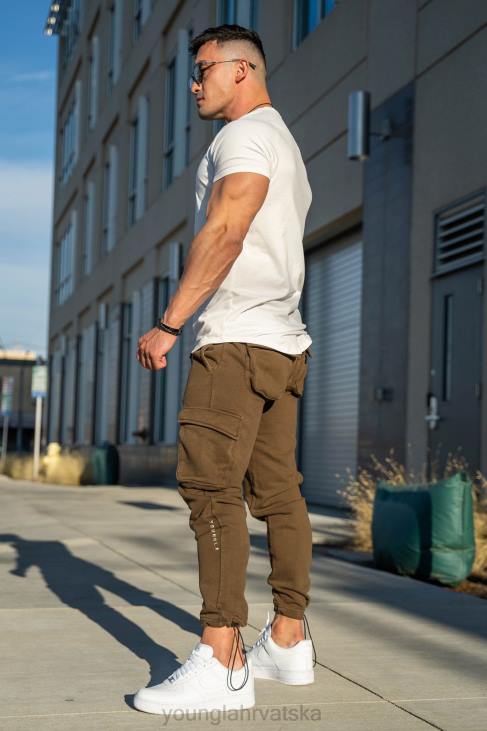 206 rambo combat joggers muškarci YoungLA smeđe pranje V420914 odjeća