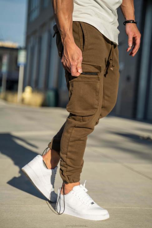 206 rambo combat joggers muškarci YoungLA smeđe pranje V420914 odjeća