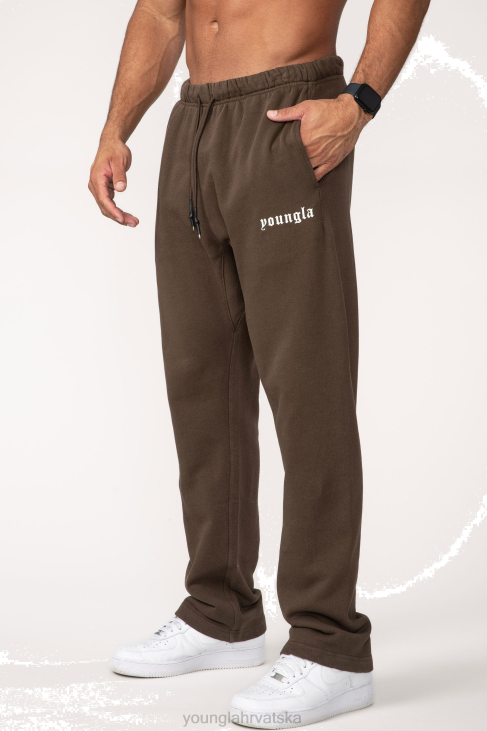216 vječni no cuff sweats muškarci YoungLA smeđe pranje V420893 odjeća