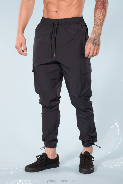 218 travel cargo joggers muškarci YoungLA crno V420863 odjeća