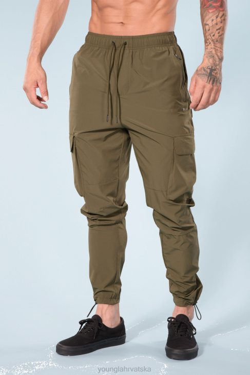 218 travel cargo joggers muškarci YoungLA maslina V420864 odjeća