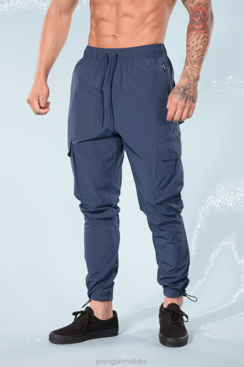 218 travel cargo joggers muškarci YoungLA mornarica V420866 odjeća