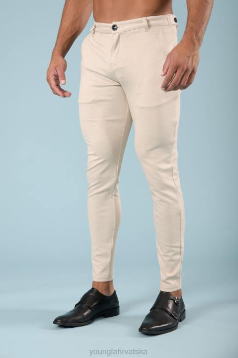 614 elegantne svečane hlače muškarci YoungLA kaki V420741 odjeća