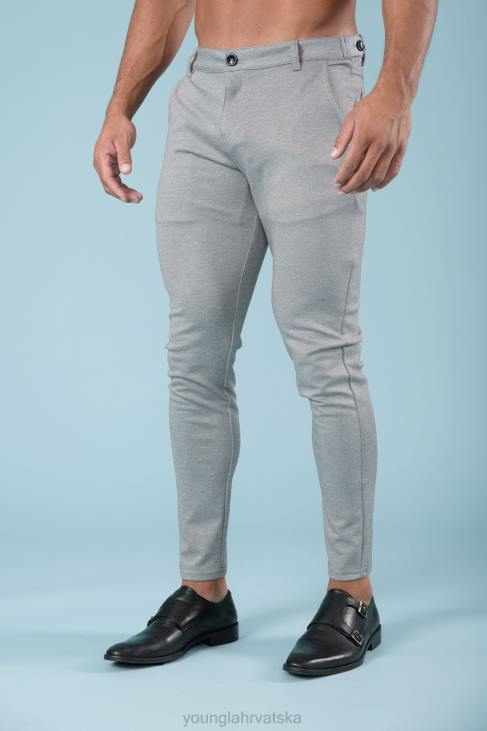 614 elegantne svečane hlače muškarci YoungLA kaki V420741 odjeća