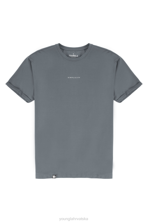 456 jednostavnost tees muškarci YoungLA nardo siva V420405 odjeća
