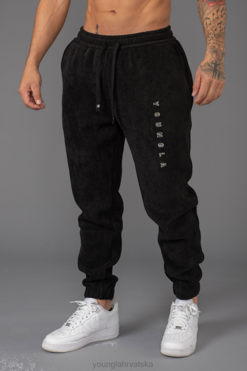244 aspen joggers muškarci YoungLA crno V420929 odjeća