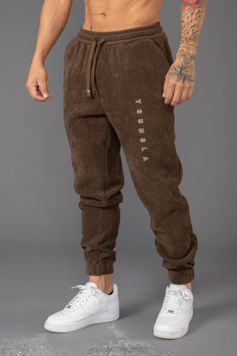 244 aspen joggers muškarci YoungLA smeđa V420930 odjeća