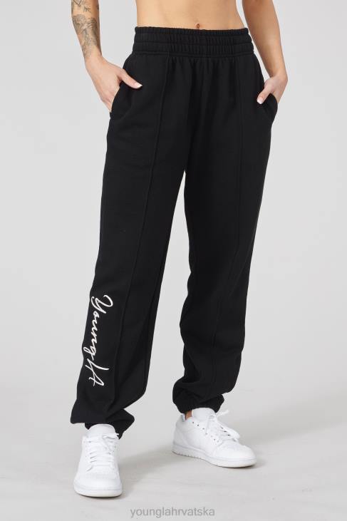 w202 script joggers 20 žene YoungLA crno V4201133 odjeća