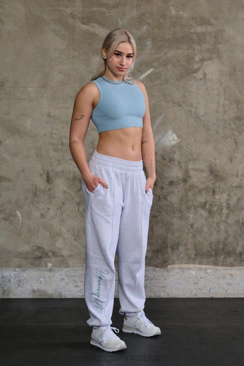 w202 script joggers 20 žene YoungLA vrijesak siv V4201131 odjeća