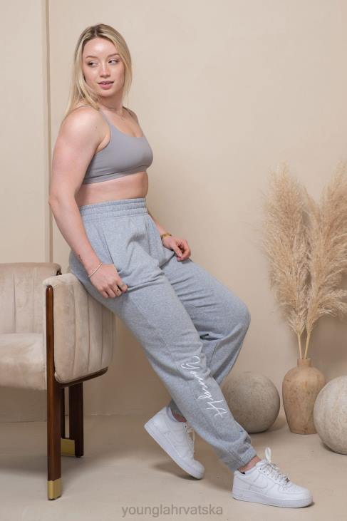 w202 script joggers 20 žene YoungLA vrijesak siv V4201131 odjeća