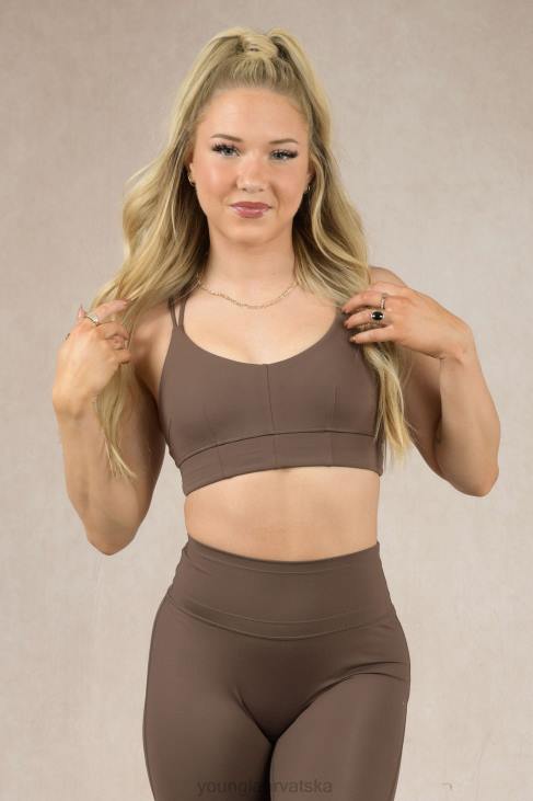 w319 - asana sportski grudnjak žene YoungLA mliječna čokolada V4201019 odjeća